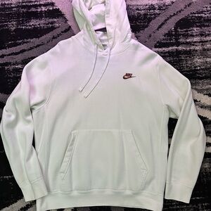 Nike White Hoodie with Maroon Logo